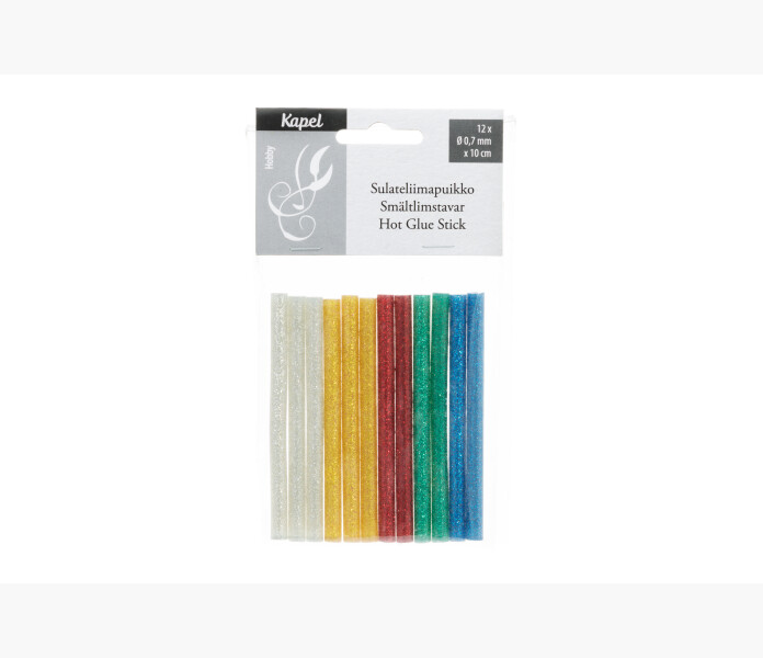 Kapel Glue sticks glitter 7 mm x 100 mm 12pcs bag kuva