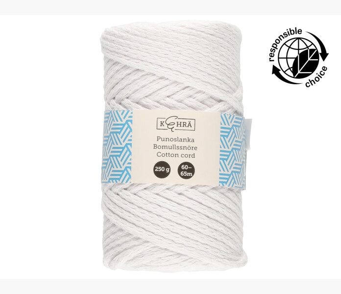 Kehra Cord yarn white 250 g 100 aterv.bomull image
