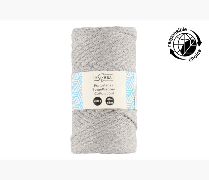 Kehra Cord yarn grey 250 g 100 aterv.bomull image