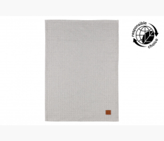 FanniK Handduk Ruutu ljus gra 50x70 cm image