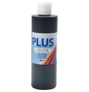 Plus color hobbyfärg black 250 ml. kuva