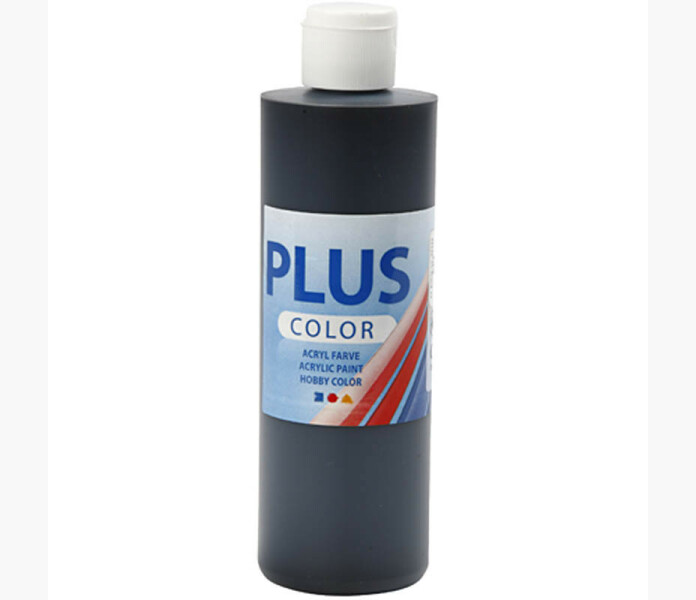 Plus Color Askartelumaali Musta 250 ml 1 Pll kuva