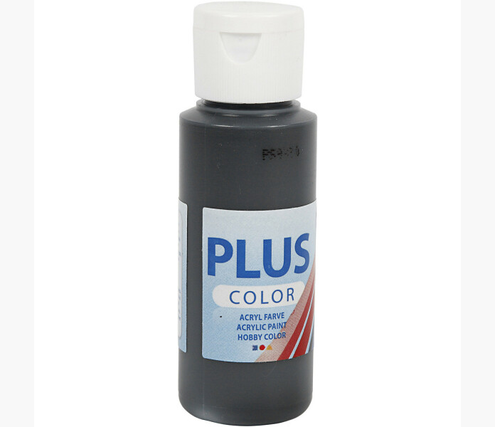 Plus Color Askartelumaali Musta 60 ml 1 Pll kuva