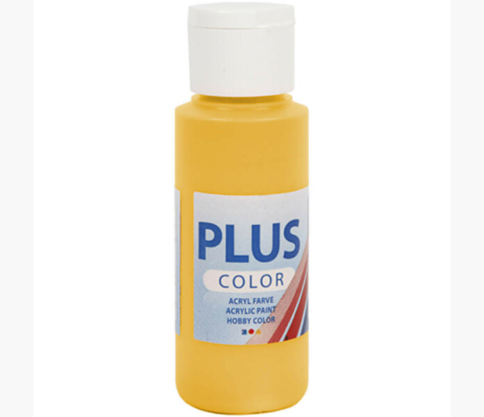 Plus Color Askartelumaali Auringonkeltainen 60 ml 1 Pll kuva