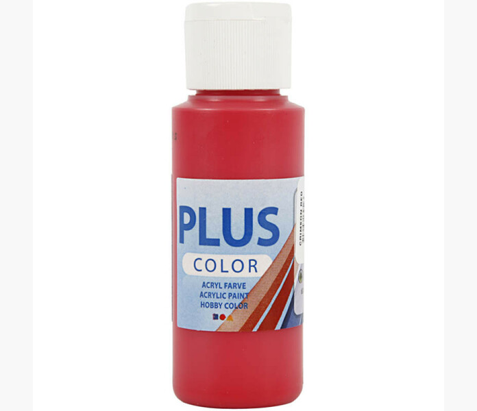 Plus Color Askartelumaali Karmiininpunainen 60 ml 1 Pll kuva