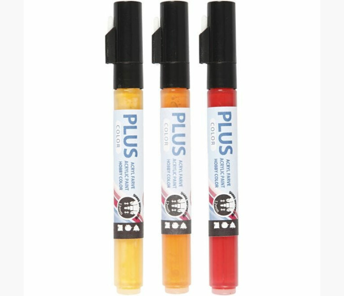 Plus color akryltusch rod pumpa gul kuva