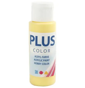 Plus Color hobbyfärg primula gul  60ml. kuva
