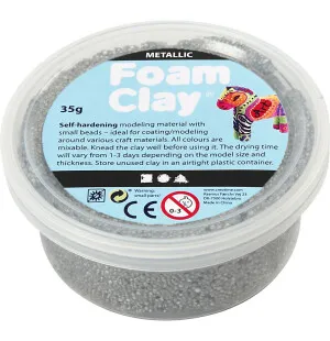 Foam clay metallic silver kuva