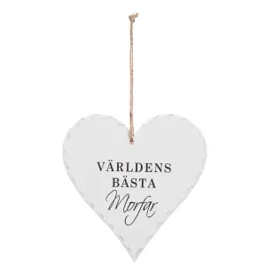 Hjärta hänge "Världens bästa morfar" image
