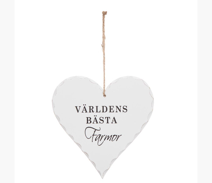 Hjarta hange Varldens Basta Farmor 15cm image