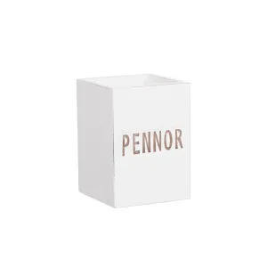 Trälåda Pennor vit 11 cm image