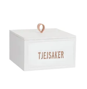 Trälåda "Tjejsaker" med lock 17x17 cm kuva