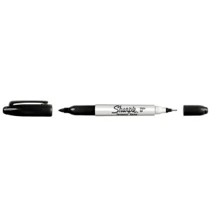 Sharpie tusch twin-tip svart 0,3mm / 1,0mm kuva