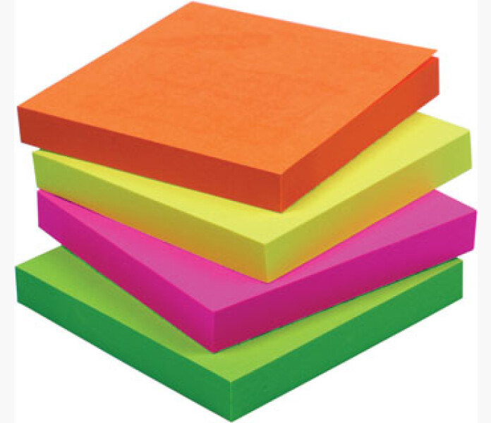 Centrum post it lappar neon 80st 76x76mm kuva