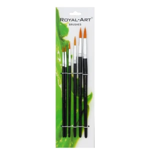 Royal Art brushes rund 6 st nailon kuva