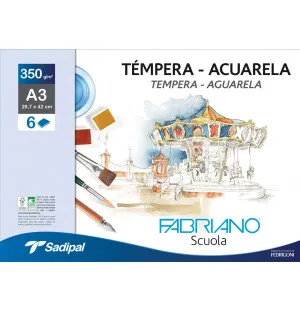 Témpera Acuarela akvarellpapper 350g 27,9 x 42 image