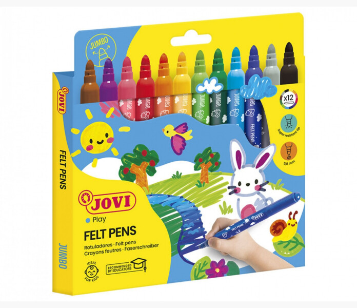 Jovi tuscher tvattbara 12 farger maxi 3+ kuva