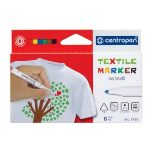 Centropen Textilpennor 6st olika färger image