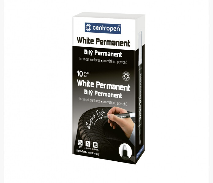 Centropen Vit Tusch Permanent 25mm. kuva