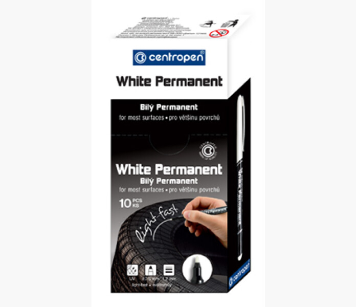 Centropen tusch vit permanent 12mm kuva