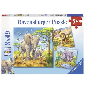 Pussel Wild Animals 3x49 bitar 5+ image