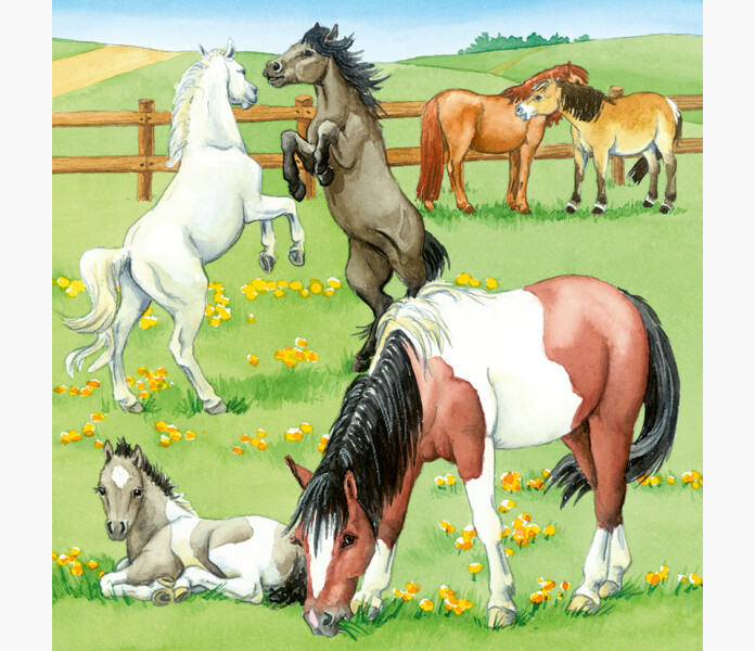 Ravensburger pussel A day at the stables 3x49 bitar 5+   v2 image