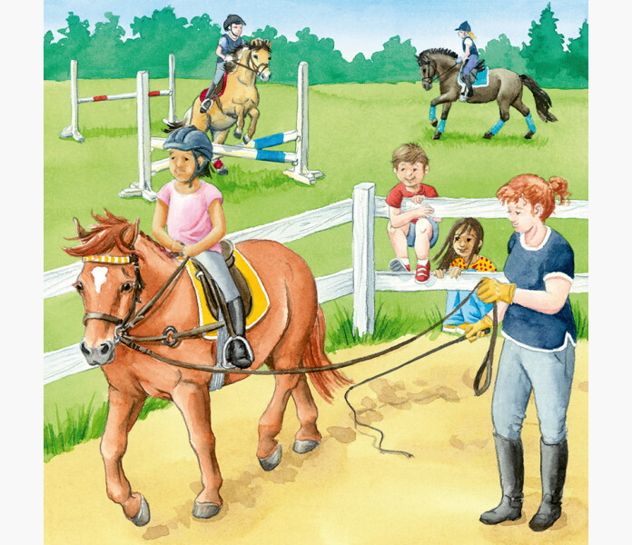 Ravensburger pussel A day at the stables 3x49 bitar 5+   image