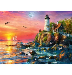 Pussel Lighthouse at sunset 500bitar image