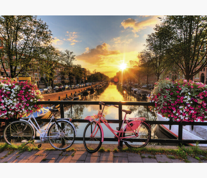 Ravensburger pussel Bicycles in Amsterdam 1000 bitar image