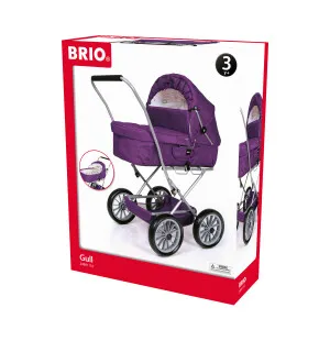 Dockvagn Gull, plommonfärg 3+ kuva