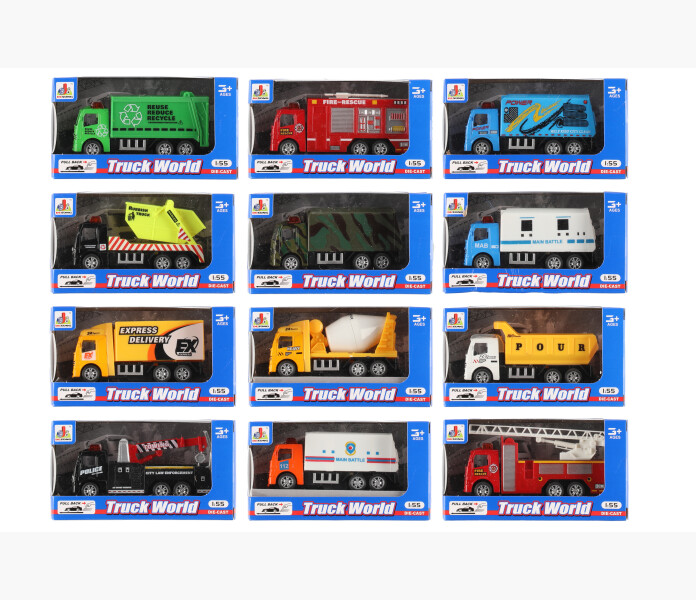 Lastbil pull back 11cm olika sorter 3+ kuva