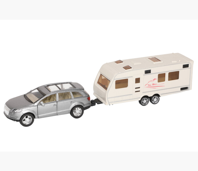 Bil och husvagn pull back 29cm 3+   kuva