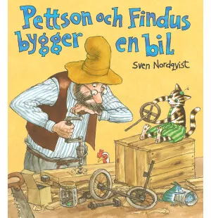 Pettson och Findus bygger en bil kuva