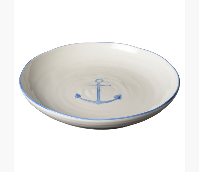 Bruka skal Capri vit med bla ankare 12 cm. kuva