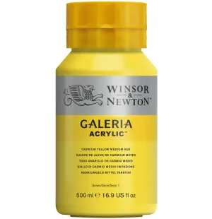 W&N Galeria akrylfäg Cadmium Yellow Med. Hue 500ml image