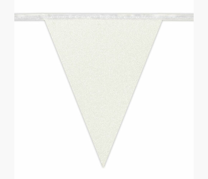 Vimpelband vitt glittrande. 1 image