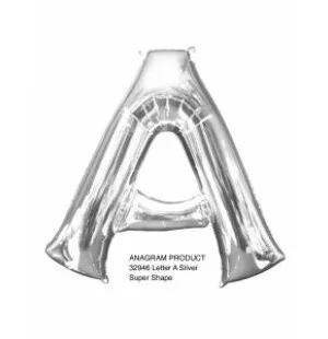 Folieballong bokstav A Silver 86cm image