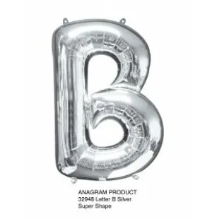 Folieballong bokstav B Silver 86cm image
