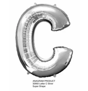 Folieballong bokstav C Silver 86cm image