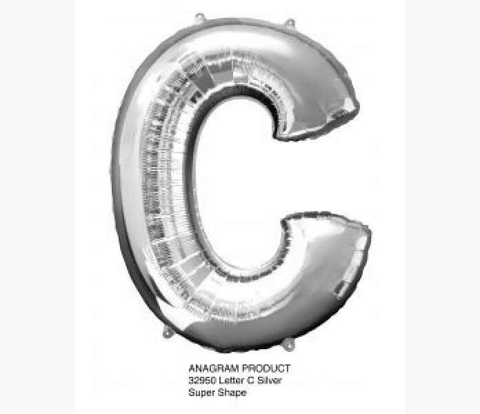 Folieballong bokstav C Silver 86cm image