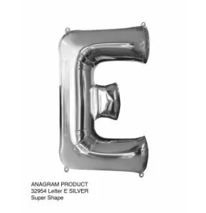 Folieballong bokstav E Silver 86cm image