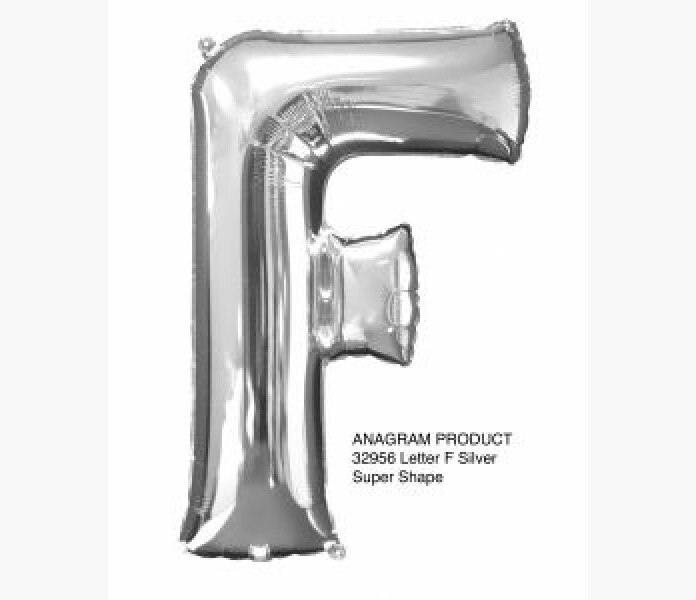 Folieballong bokstav F Silver 86cm image
