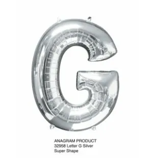 Folieballong bokstav G Silver 86cm image