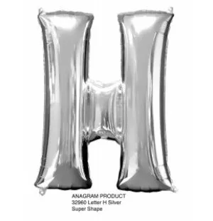 Folieballong bokstav H Silver 86cm image