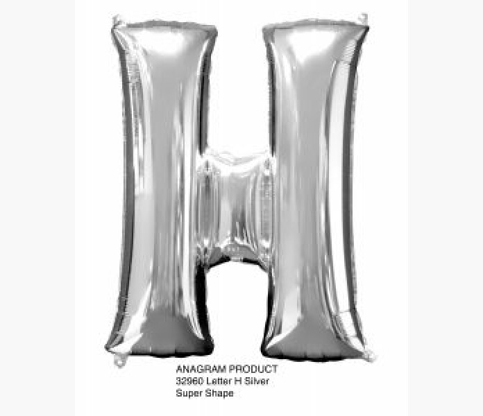 Folieballong bokstav H Silver 86cm image