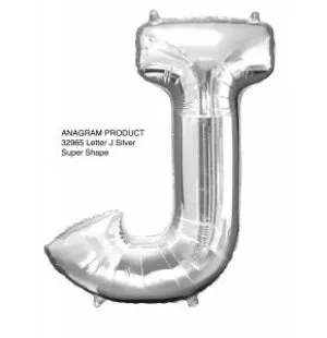 Folieballong bokstav J Silver 86cm image