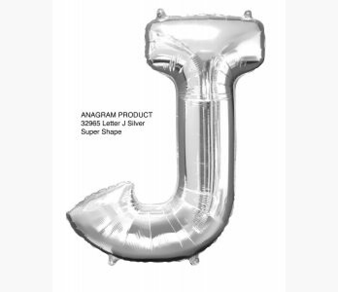 Folieballong bokstav J Silver 86cm image