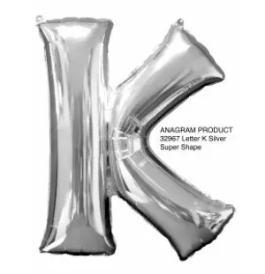 Folieballong bokstav K Silver 86cm image