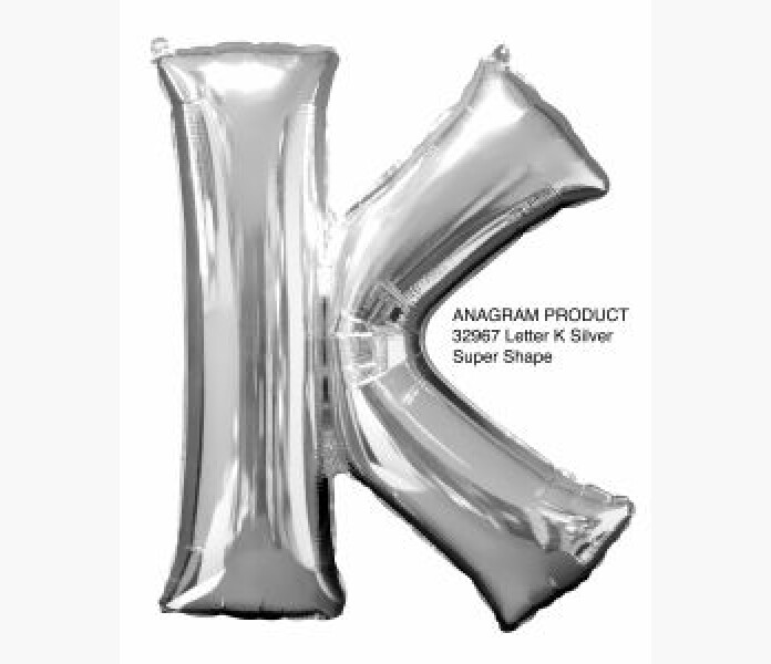 Folieballong bokstav K Silver 86cm image