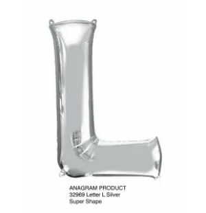 Folieballong bokstav L Silver 86cm image